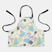 Pastel Retro Memphis Pattern Swirls Schort (Voorkant)