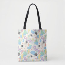 Pastel Retro Memphis Pattern Swirls