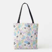 Pastel Retro Memphis Pattern Swirls Tote Bag (Achterkant)