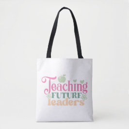 Pastel Retro onderwijst toekomstige leiders Tote Bag
