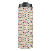 Pastel Retro Pattern | Abstract Pebble & Pod Thermosbeker (Voorkant)