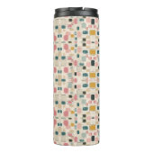 Pastel Retro Pattern | Abstract Pebble & Pod Thermosbeker (Achterkant)