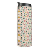 Pastel Retro Pattern | Abstract Pebble & Pod Thermosbeker (Geroteerd rechts)