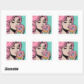 Pastel Retro Pop Art Donut Stickers (Vel)