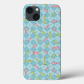 Pastel Retro Schaakbord Case-Mate iPhone Case (Achterkant)