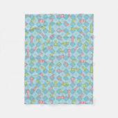 Pastel Retro Schaakbord Fleece Deken (Voorkant)
