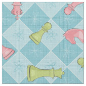 Pastel Retro Schaakbord Stof (Close Up)