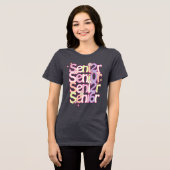 Pastel Retro Senior Jaar Afstuderen Gift Shirt (Voorkant volledig)
