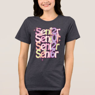 Pastel Retro Senior Jaar Afstuderen Gift Shirt