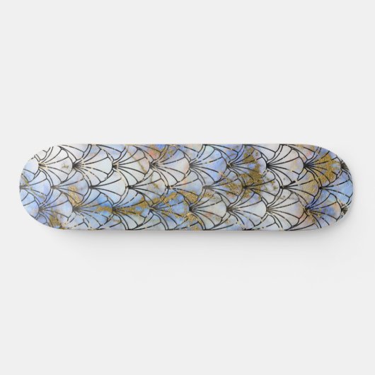 PASTEL RETRO SHELL SKATEBOARD DECK (Horizontaal)