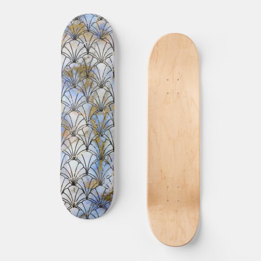 PASTEL RETRO SHELL SKATEBOARD DECK (Voorkant)