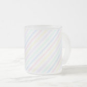 Pastel Retro Snoep Stripe Matglas Koffiemok (Voorkant rechts)