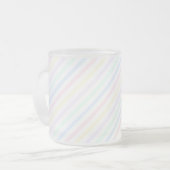 Pastel Retro Snoep Stripe Matglas Koffiemok (Voorkant links)