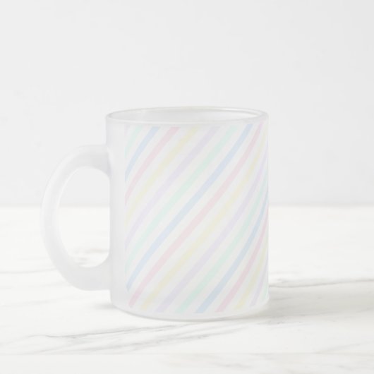 Pastel Retro Snoep Stripe Matglas Koffiemok (Links)