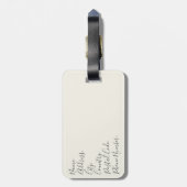 Pastel retro stijl strepen ontwerp bagagelabel (Achterkant verticaal)