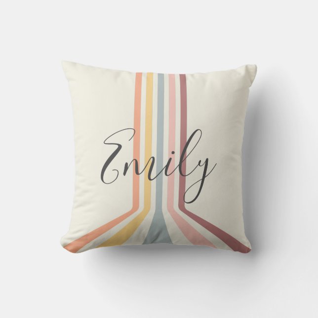 Pastel retro stijl strepen ontwerp kussen (Voorkant)