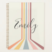 Pastel retro stijl strepen ontwerp planner (Voorkant)