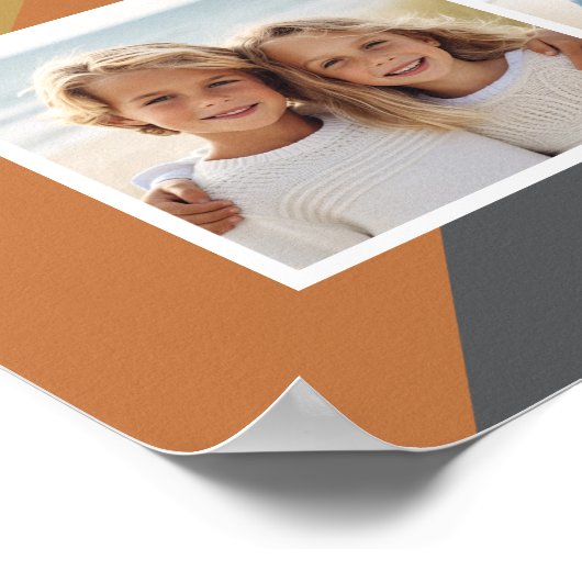 Pastel Retro Stripe - 8 Fotocollage Poster (Hoek)