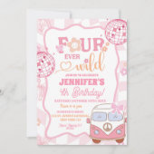 Pastel Retro Van Fourever Wild Groovy Verjaardag Kaart (Voorkant)