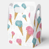 Pastel Retro Waterverf Ice Cream & Sprins Bedankdoosjes (Geopend)