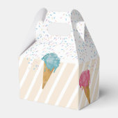 Pastel Retro Waterverf Ice Cream & Sprins Bedankdoosjes (Achterkant)