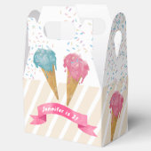 Pastel Retro Waterverf Ice Cream & Sprins Bedankdoosjes (Geopend)