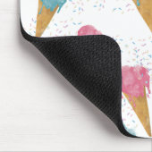 Pastel Retro Waterverf Ice Cream & Sprins Muismat (Hoek)