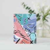 Pastel, retroflector briefkaart (Staand voorkant)