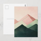 Pastel Ridge – Geometrisch berglandschap #1 Briefkaart (Voorkant / Achterkant)