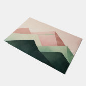 Pastel Ridge – Geometrisch berglandschap #1 Deurmat (Schuin)
