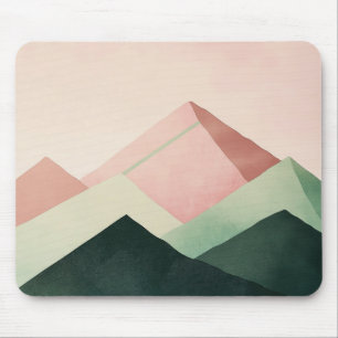 Pastel Ridge – Geometrisch berglandschap #1 Muismat
