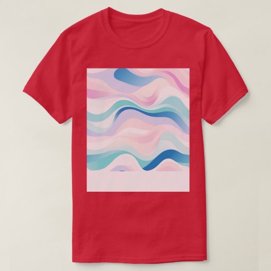 Pastel rimpelt moderne Abstracte golven ontketend  T-shirt (Design voorkant)