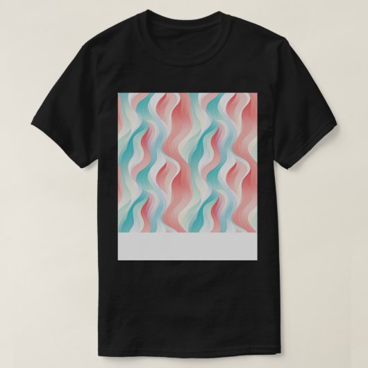 Pastel rimpelt moderne Abstracte golven ontketend T-shirt (Design voorkant)