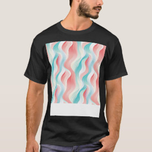 Pastel rimpelt moderne Abstracte golven ontketend T-shirt
