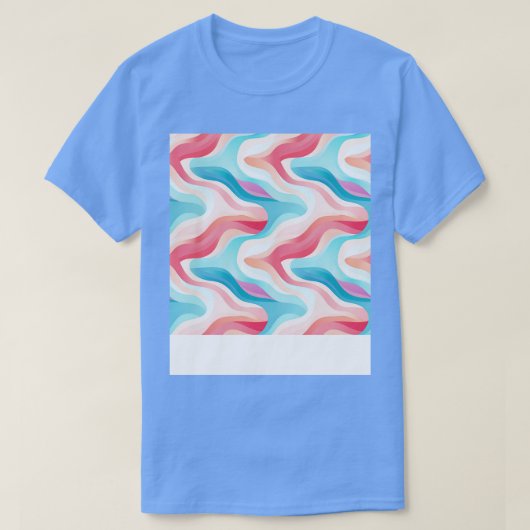 Pastel rimpelt moderne Abstracte golven ontketend  T-shirt (Design voorkant)
