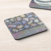 Pastel River Rock en Pebbles Bier Onderzetter (Linkerzijde)