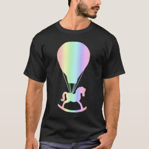 Pastel Rocking Horse Kinder Nursery Hot Air ballon T-shirt