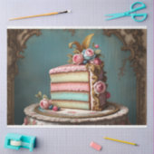 Pastel Rococo Cake Slice 2 Decoupage Papier Tissue (Craft)
