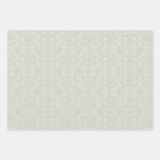 Pastel Rococo Damast Inpakpapier Vellen (Voorkant 3)