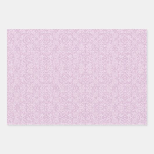Pastel Rococo Damast Inpakpapier Vellen (Voorkant 2)