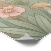 Pastel Rococo Fairy Garden Whimsical Nursery Mura  Poster (Hoek)