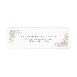 Pastel Rococo Garden Floral Wedding  Etiket