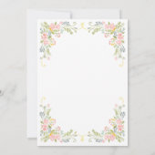 Pastel Rococo Garden Ornate Floral Wedding Kaart (Achterkant)