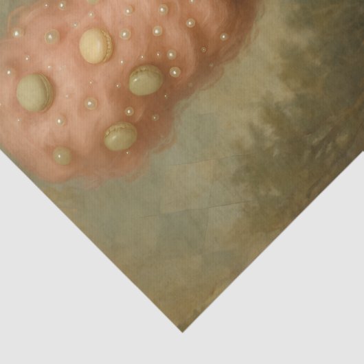 Pastel Rococo Macaron Muse – Whimsical French  Tissuepapier (Detail)