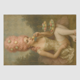 Pastel Rococo Macaron Muse – Whimsical French  Tissuepapier