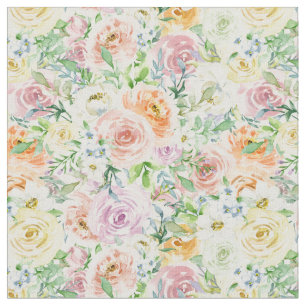 Pastel Romantic Garden Stof