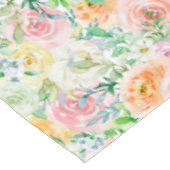 Pastel Romantisch Rozen Patroon Kort   Tafelkleed (Gekanteld)