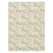 Pastel Romantisch Rozen Patroon Kort   Tafelkleed (Voorkant)