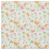 Pastel Romantisch Rozen Patroon Stof (Swatch)