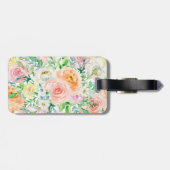 Pastel romantische tuin bagagelabel (Achterkant horizontaal)